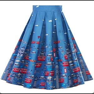 Royal Blue London Travel Box Skirt